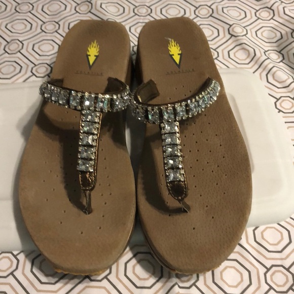 volatile rhinestone sandals